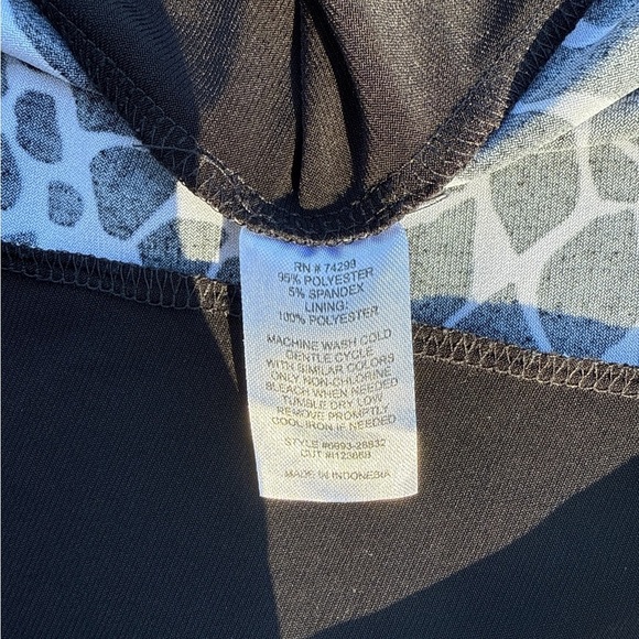 EnFocus Studio Black White Sleeveless Giraffe Print Dress Size 10 - Picture 8 of 8